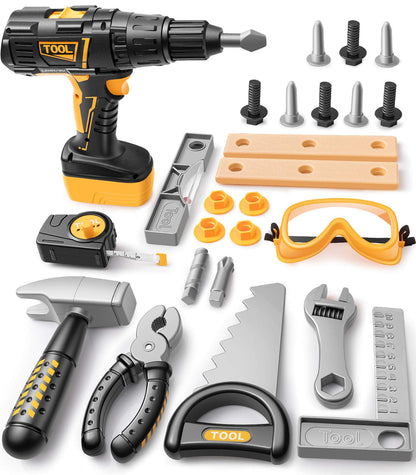 Kids Tool Set with Power Drill and Goggles