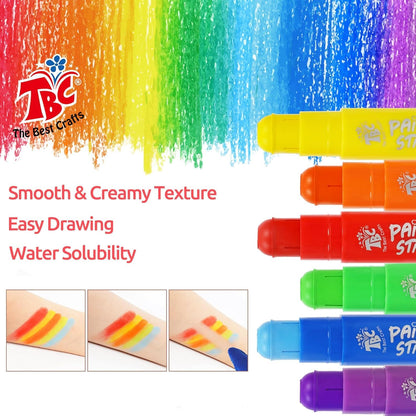 Washable Tempera Paint Sticks, 24 Colors Set