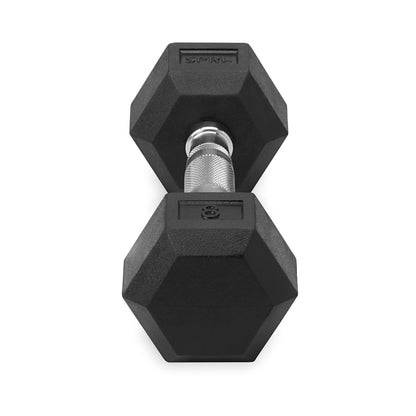 SPRI 8 lb Rubber Hex Dumbbell Set of 2