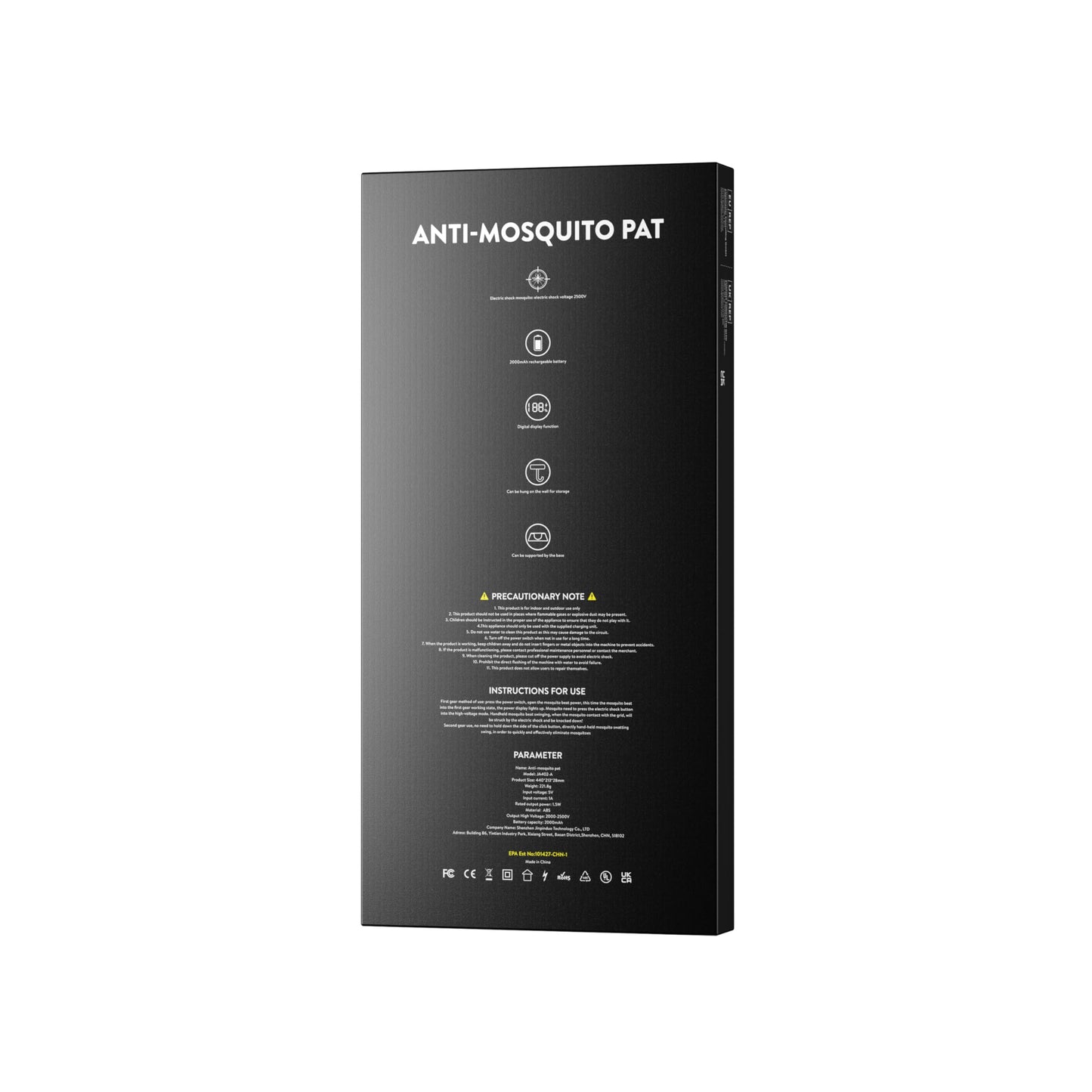 Minimoon Rechargeable Electric Fly Swatter Racket
