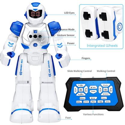 KingsDragon Robots Toy for Kids, RC Gesture Sensing Toy, Interactive Walking Singing Dancing Robot Birthday Presents for Boys Girls Age 6 7 8 9 Years Old
