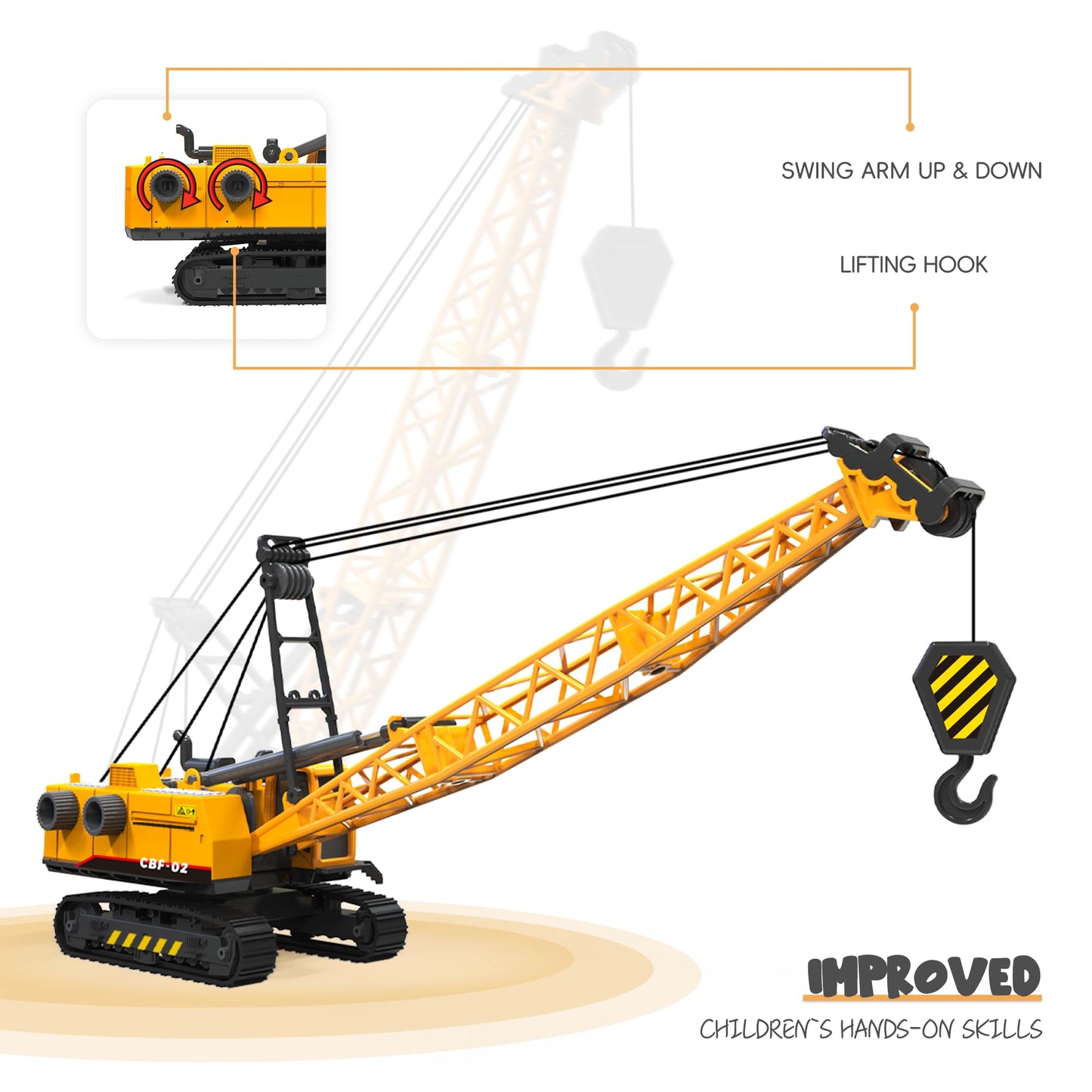 Excavator Crane Construction Toy Trucks for Kids