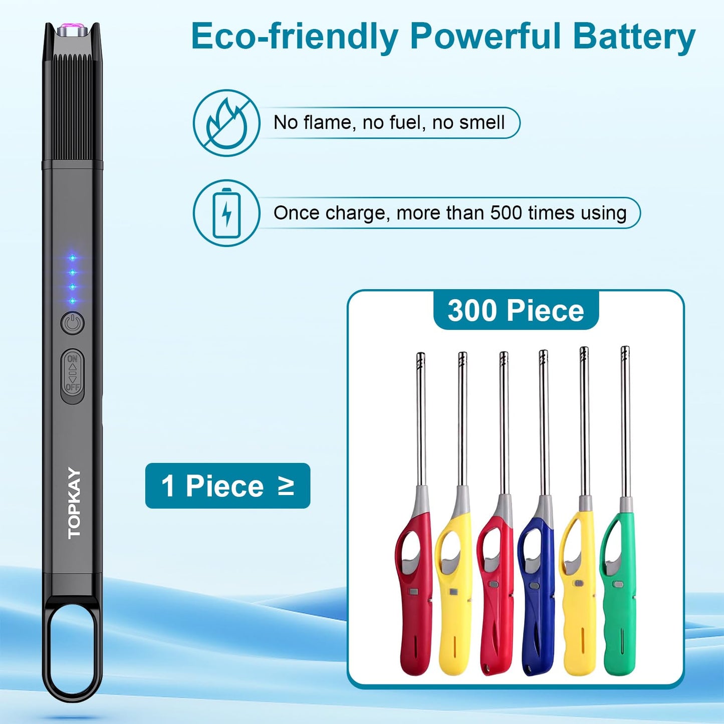 2 Pack Electric USB Candle Lighter for BBQ