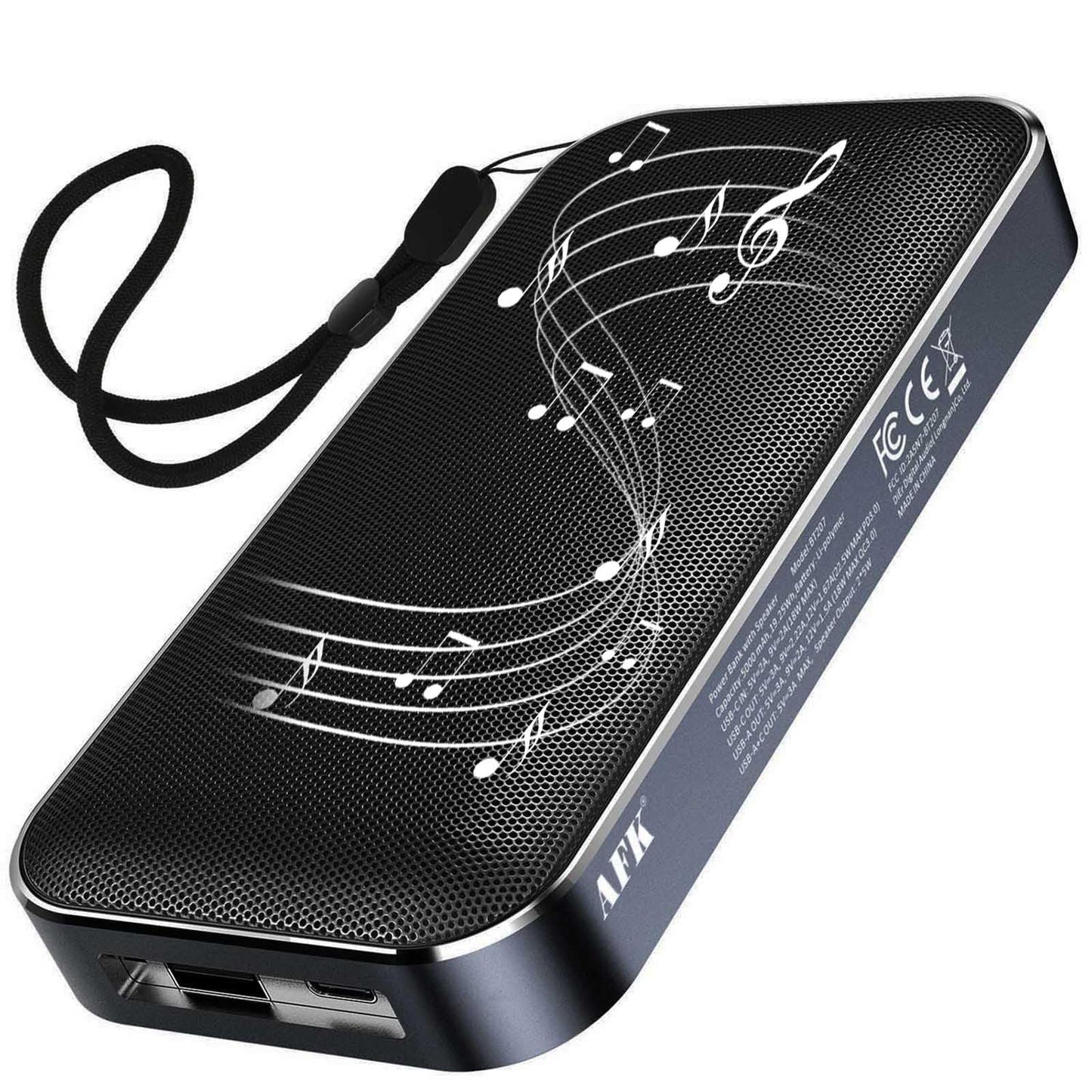 AFK Portable Charger with Bluetooth Speaker 22.5W