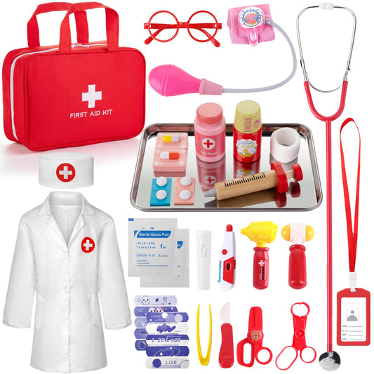 Kids Doctor Playset with Stethoscope & Accessories