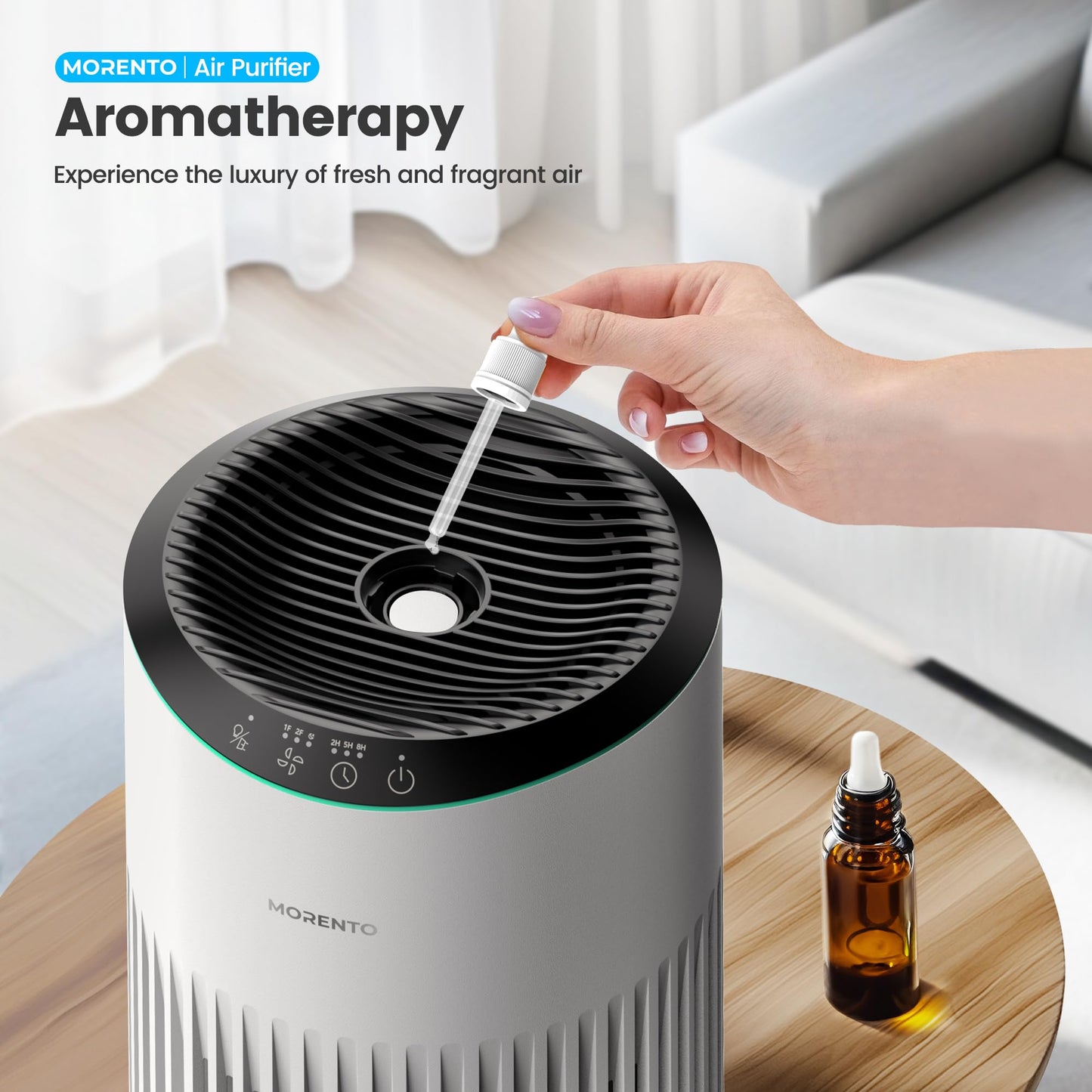 MORENTO Air Purifier for Smoke and Pet Odors