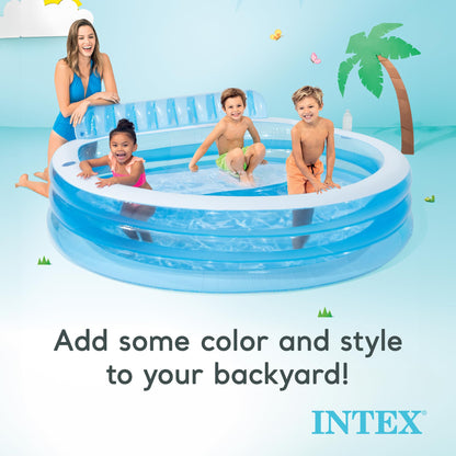 Intex Inflatable Family Lounge Pool with Cup Holders