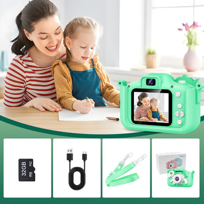 Kids Digital Camera with Cartoon Silicone Cover