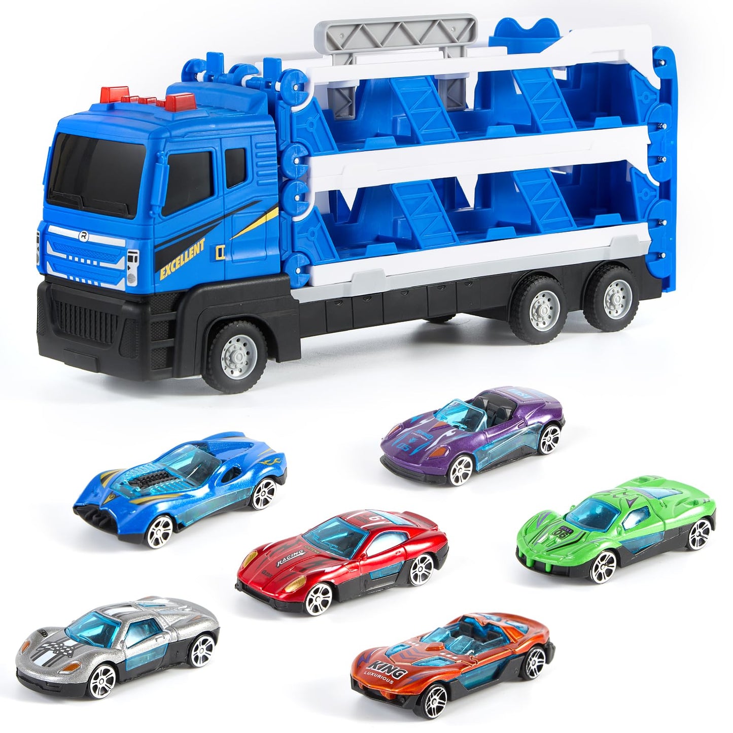 Transformable Truck Race Track Toy Set for Kids
