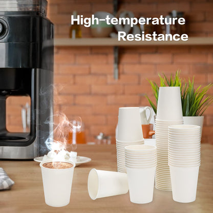 TirFeKi Disposable Paper Cups, 300 Pack 12oz Paper Cups, Coffee Cups, Hot and Cold Beverage Drinking Cups for Juice, Tea, Coffee, Suitable for Home, School, Office, Events, Party, and Cafes
