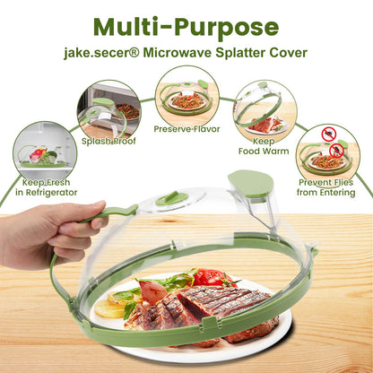 Microwave Splatter Cover With Steam Vent 10 In - Clear Microwave Cover With Water Steamer, Microwave Cover For Food Bpa-Free, Microwave Food Cover With Vents And Water Storage Box
