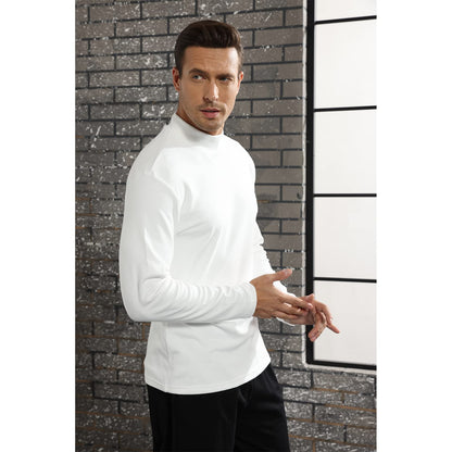 Mens Half Turtleneck Long Sleeve Pullover Sweater