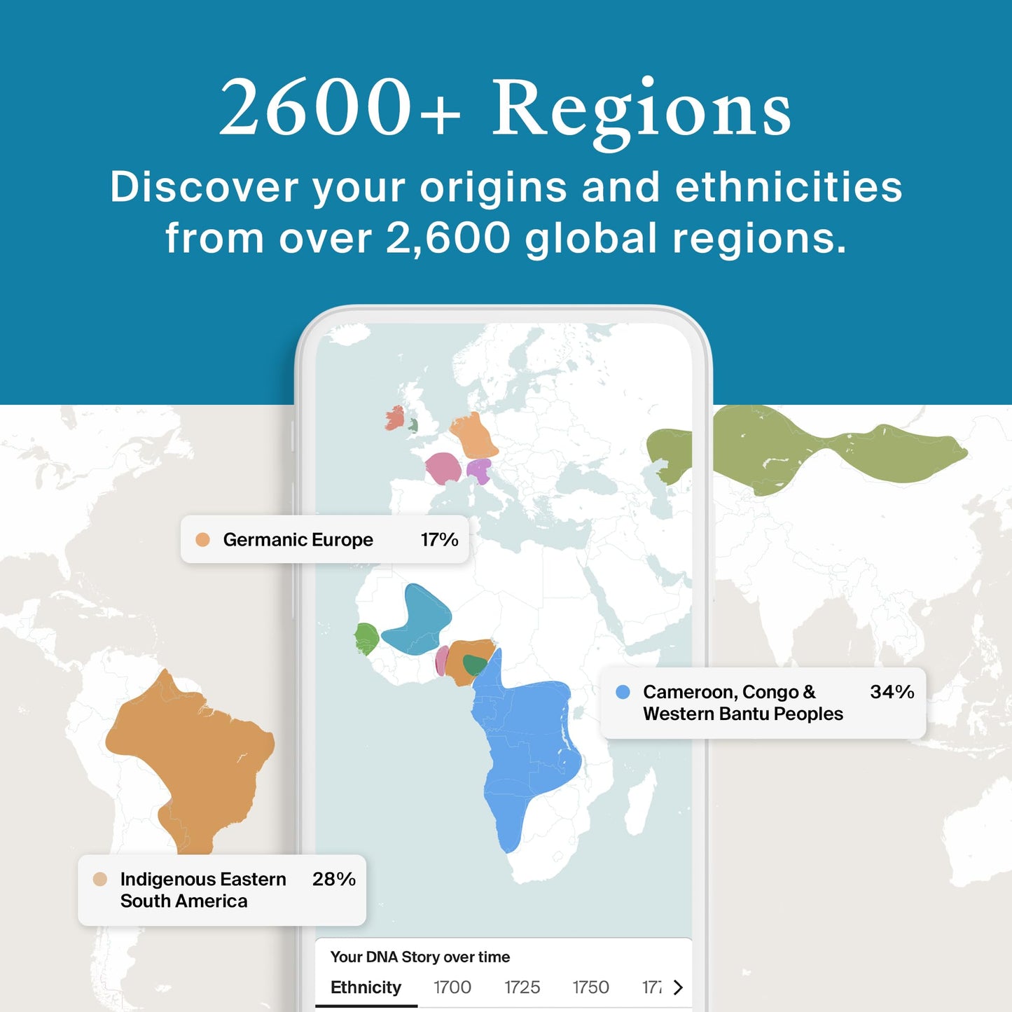 AncestryDNA Genetic Test Kit: Personalized Genetic Results, DNA Ethnicity Test, Origins & Ethnicities, Complete DNA Test