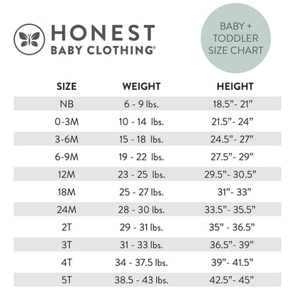 HonestBaby Organic Cotton Short Sleeve T-Shirt Multi-Packs, 10-Pack Bright White, 0-3 Months
