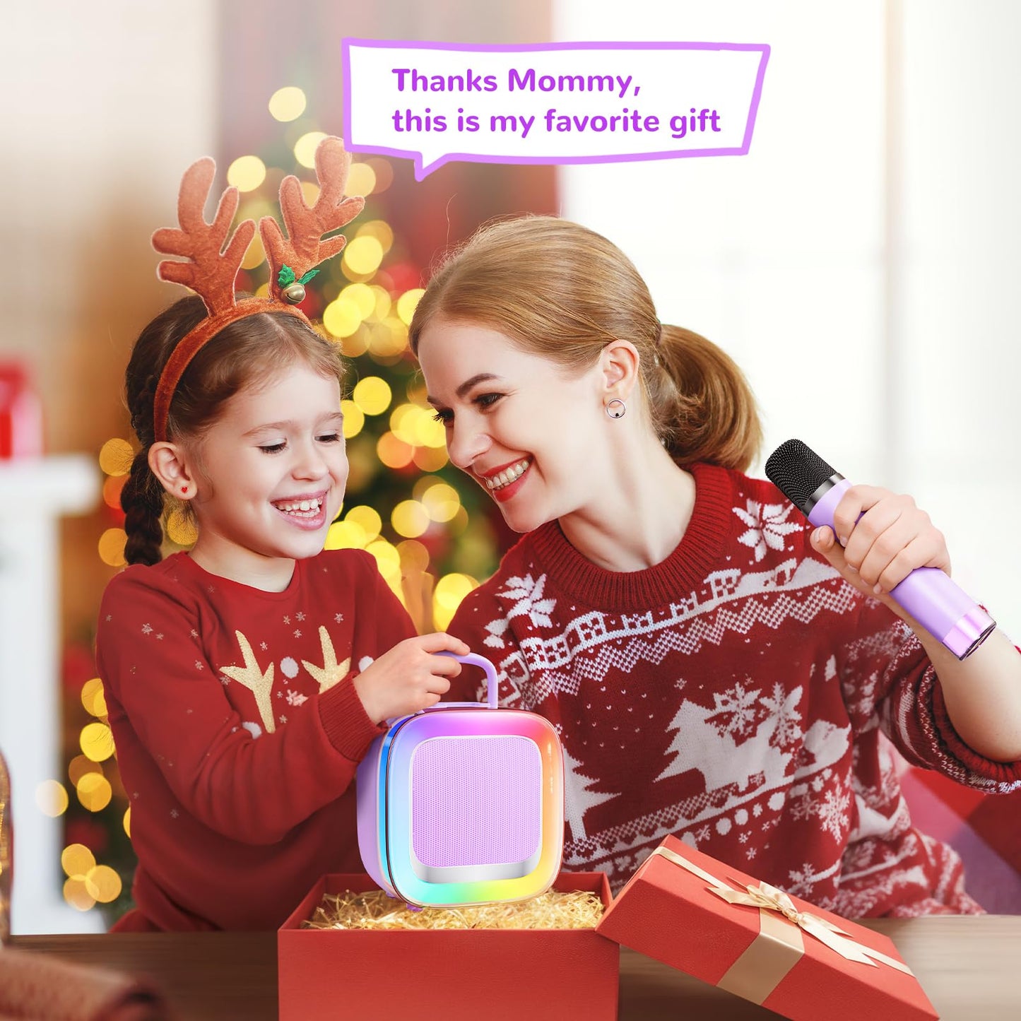 Karaoke Machine for Kids with 2 Microphones