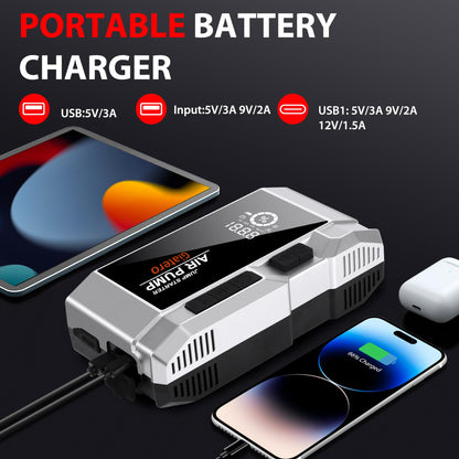 Giatero 4000A Portable Jump Starter with Air Compressor