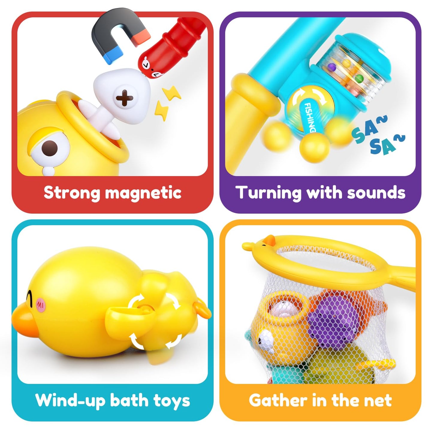 Magnetic Fishing Bath Toys for Toddlers 1-3