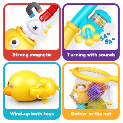 Magnetic Fishing Bath Toys for Toddlers 1-3