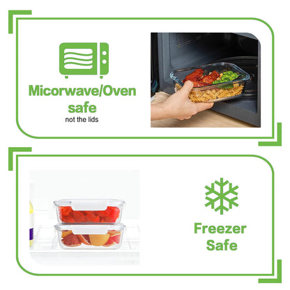 24pc Glass Food Storage Containers with Lids