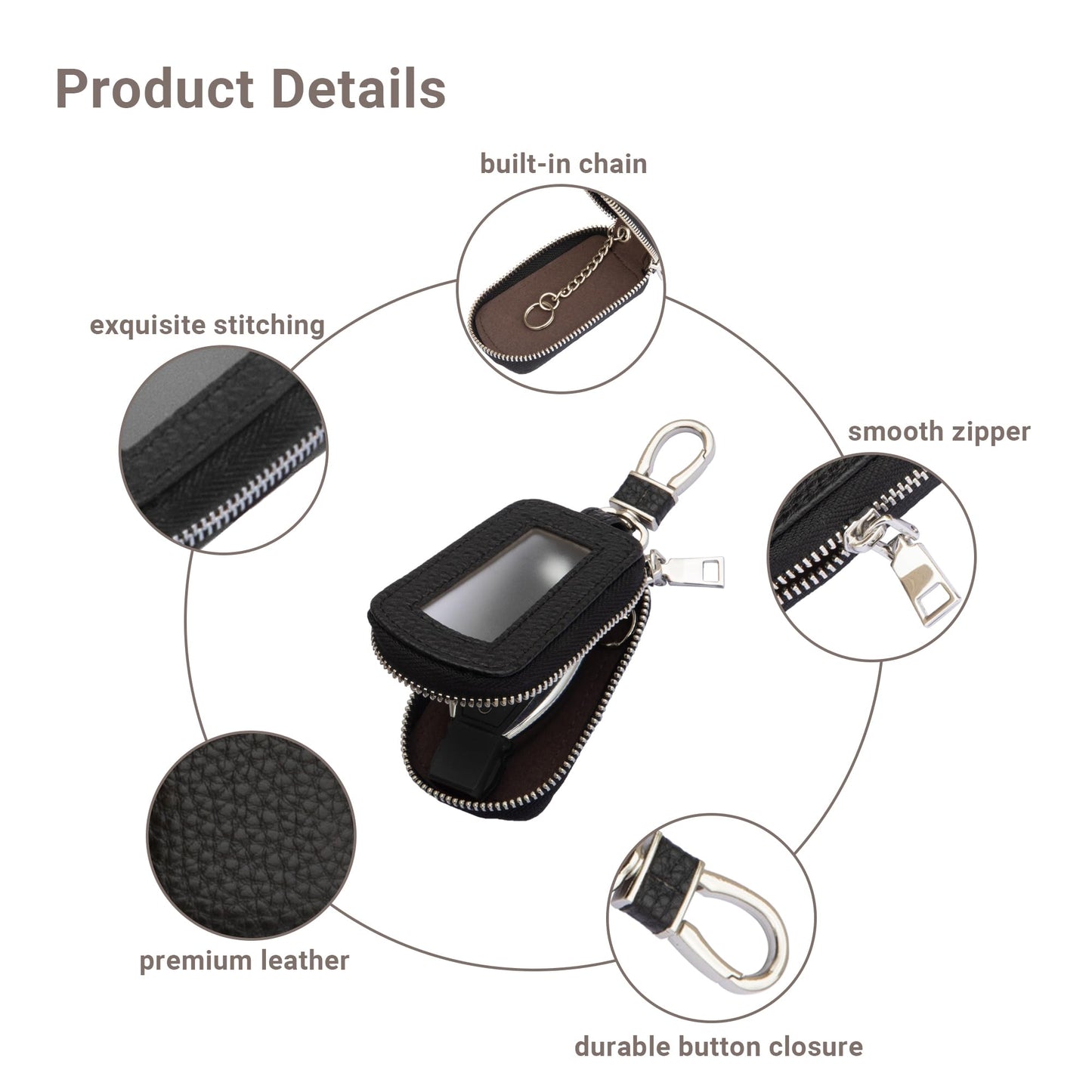 Universal Car Key Fob Leather Cover