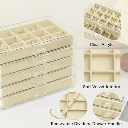 KAMIER Clear Jewelry Organizer with 20 Bags