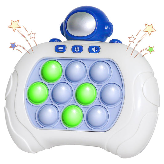 Fast Push Pop Game Fidget it Toys for Kids, Electronic Handheld Astronaut Blue Quick Push Bubbles Light up Sensory Toy, Birthday Toys Gifts for 3 4 5 6 7-10+ Years Old Boys and Girls (Blue Astronaut)