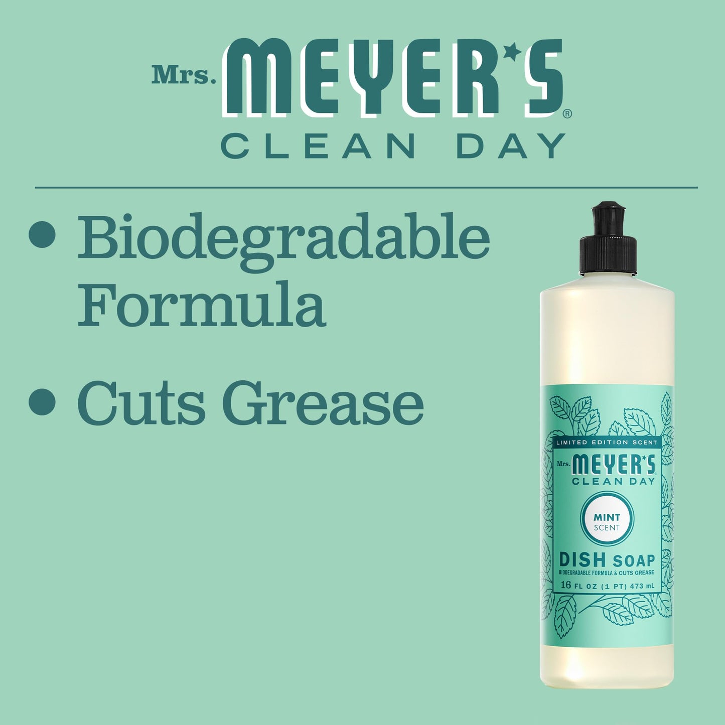 MRS. MEYER'S CLEAN DAY Mint Liquid Dish Soap 3-Pack