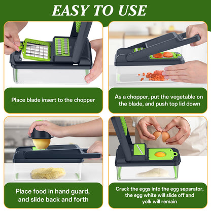 12-in-1 Vegetable Chopper and Slicer Gadget