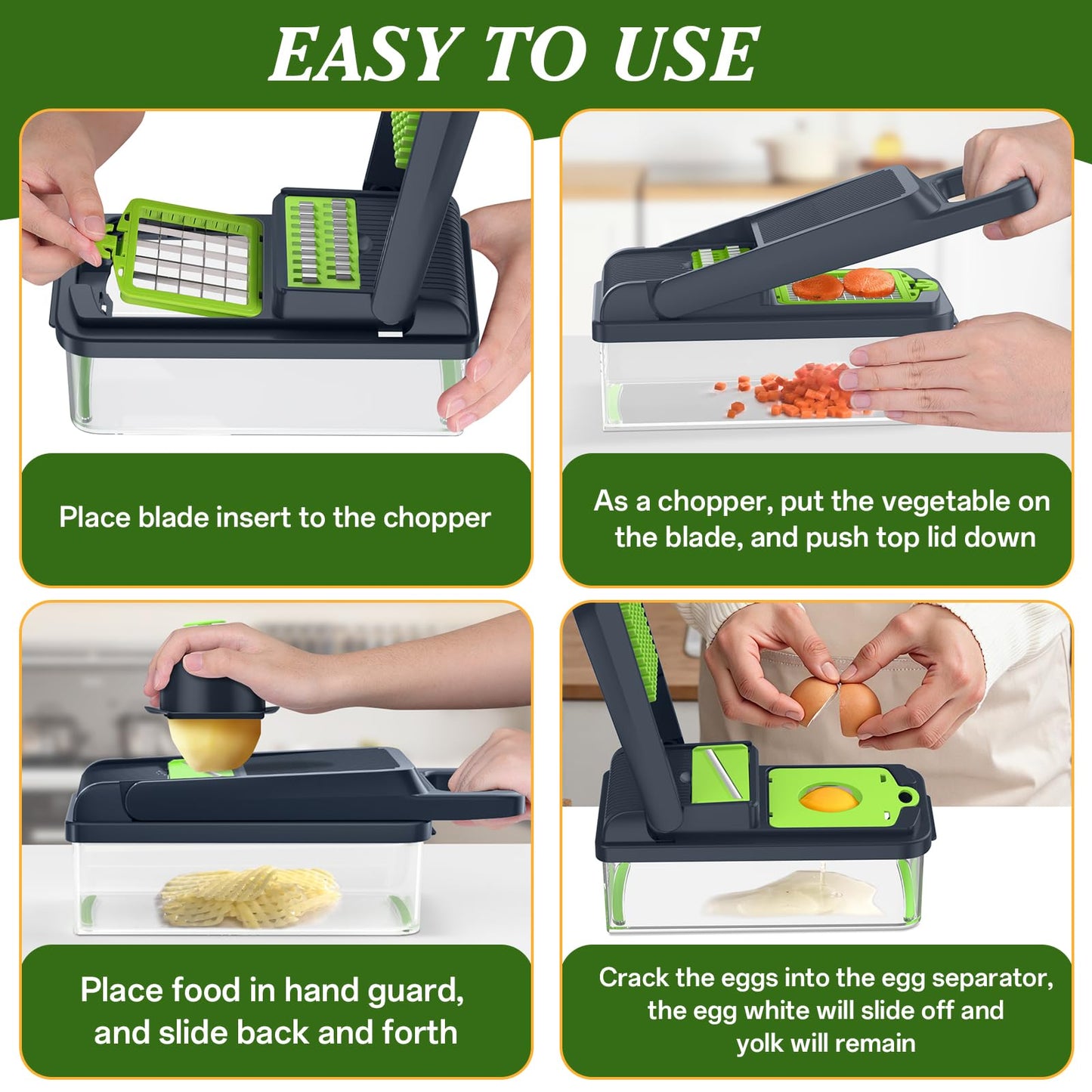 Vegetable Chopper 12-in-1 Kitchen Gadget