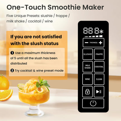 INOVIVA Slushie Machine with Self-Cleaning Function