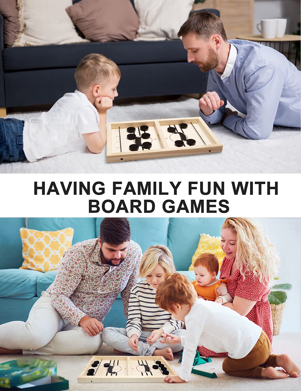 Fast Sling Puck Game - Interactive Board Toy