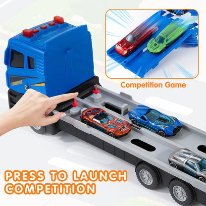 Transformable Truck Race Track Toy Set for Kids