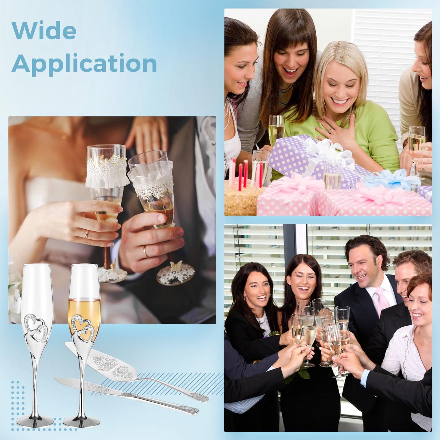 4-Piece Wedding Cake Accessory Set by Tideme