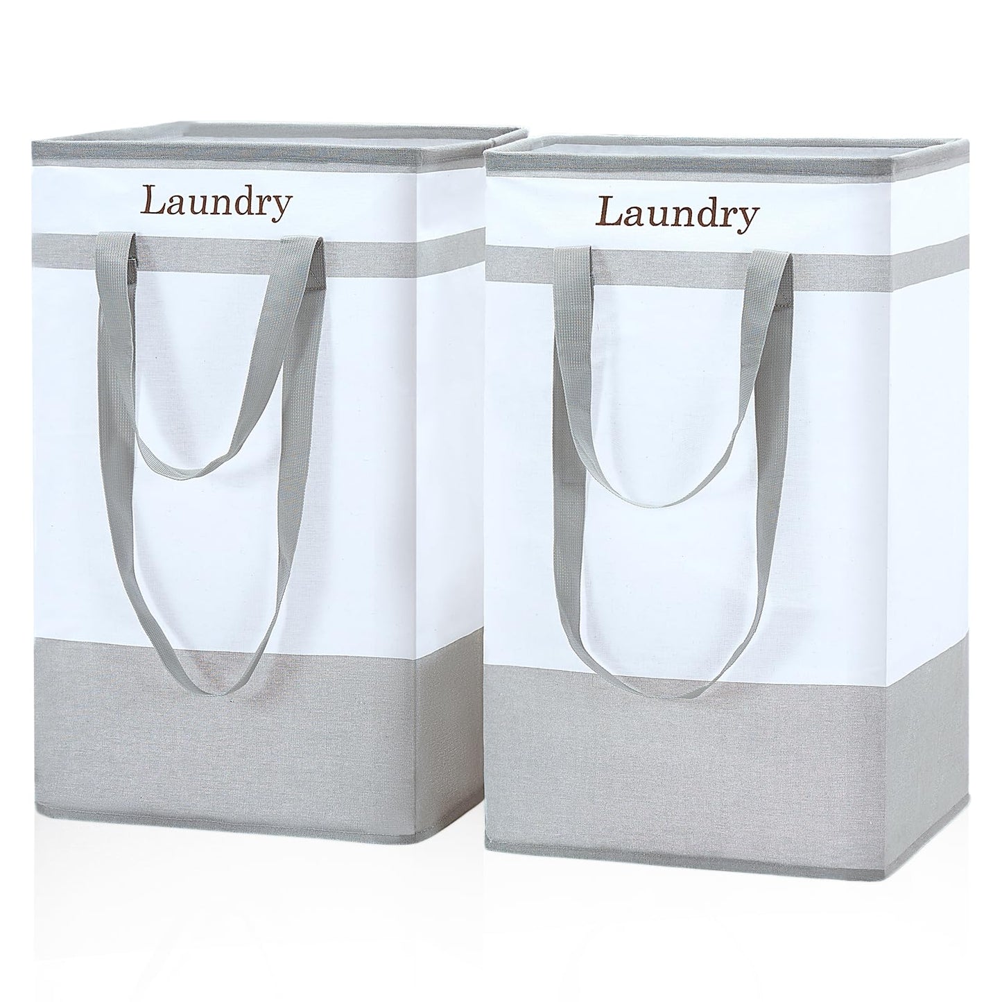 2 Pack Laundry Basket with Easy Carry Handles