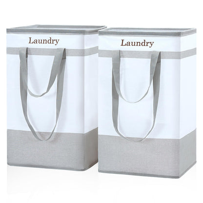 2 Pack Laundry Basket with Easy Carry Handles