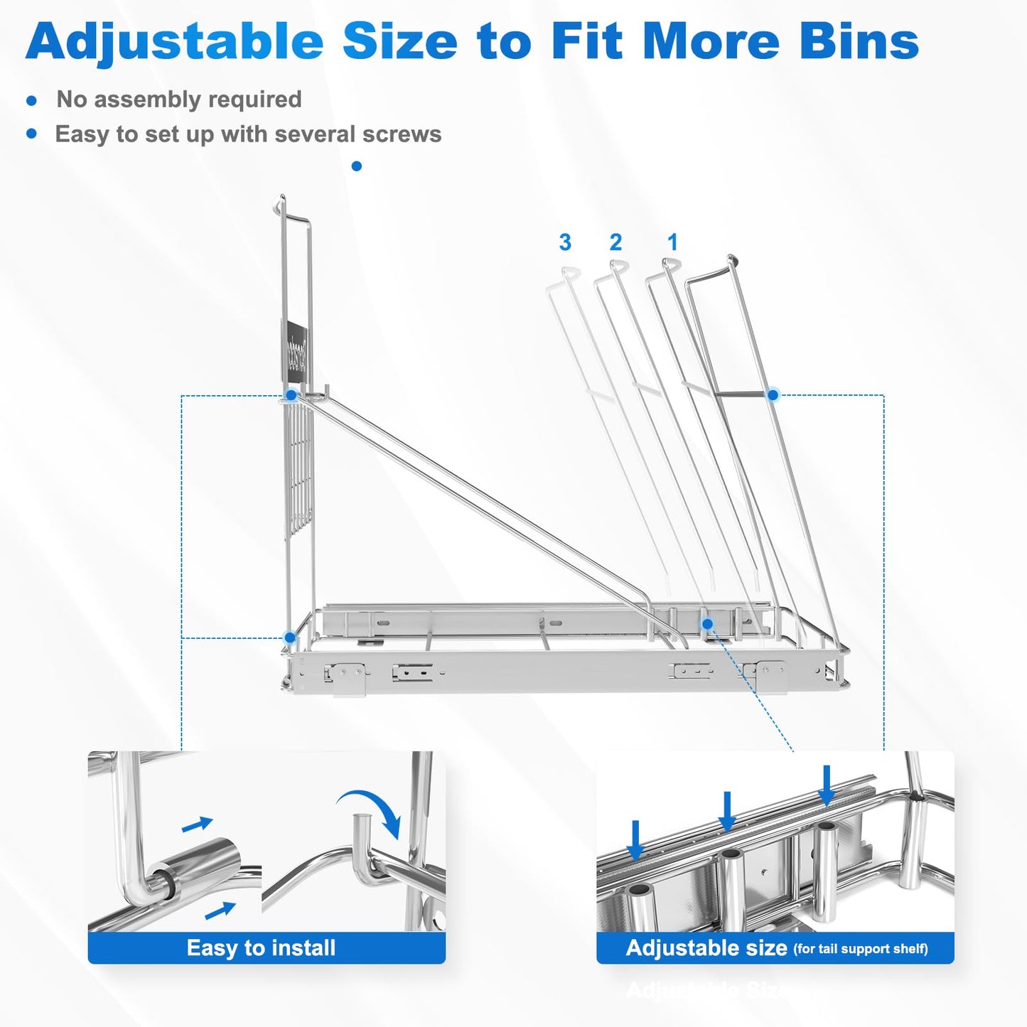 Pull Out Kitchen Trash Can Under Cabinet Kit