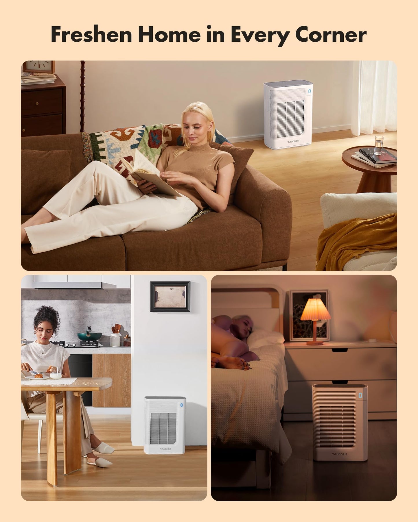 Trucozie HEPA Air Purifier for Large Rooms