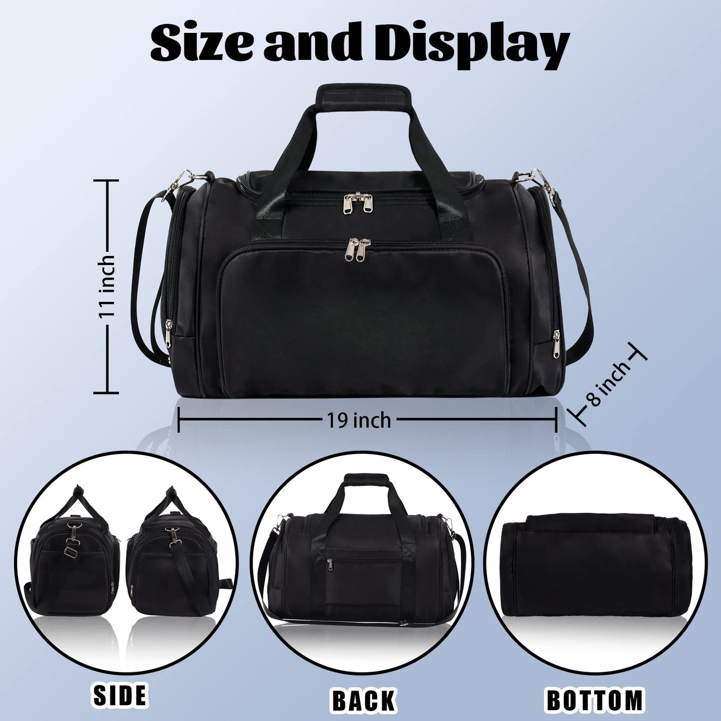Womens Weekend Duffle Bag with Shoe Compartment