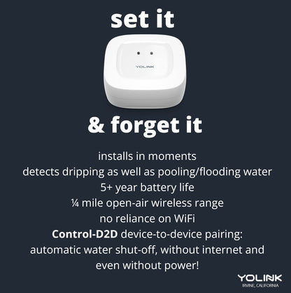 YoLink Smart Home Hub & Leak Sensor 4-Pack