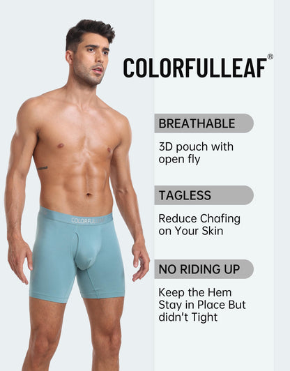 Men's Bamboo Boxer Briefs with 3-D Pouch