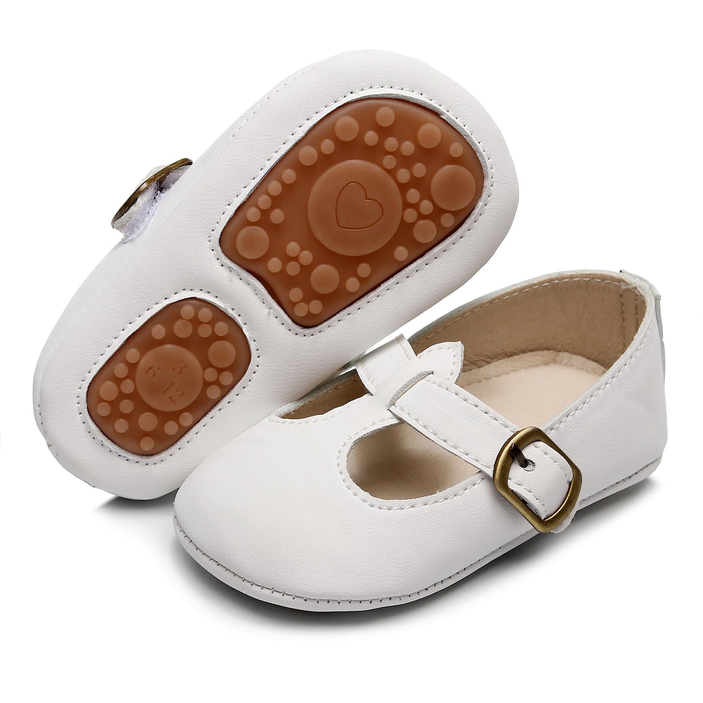 HONGTEYA Flower Print Baby Moccasins with Bow