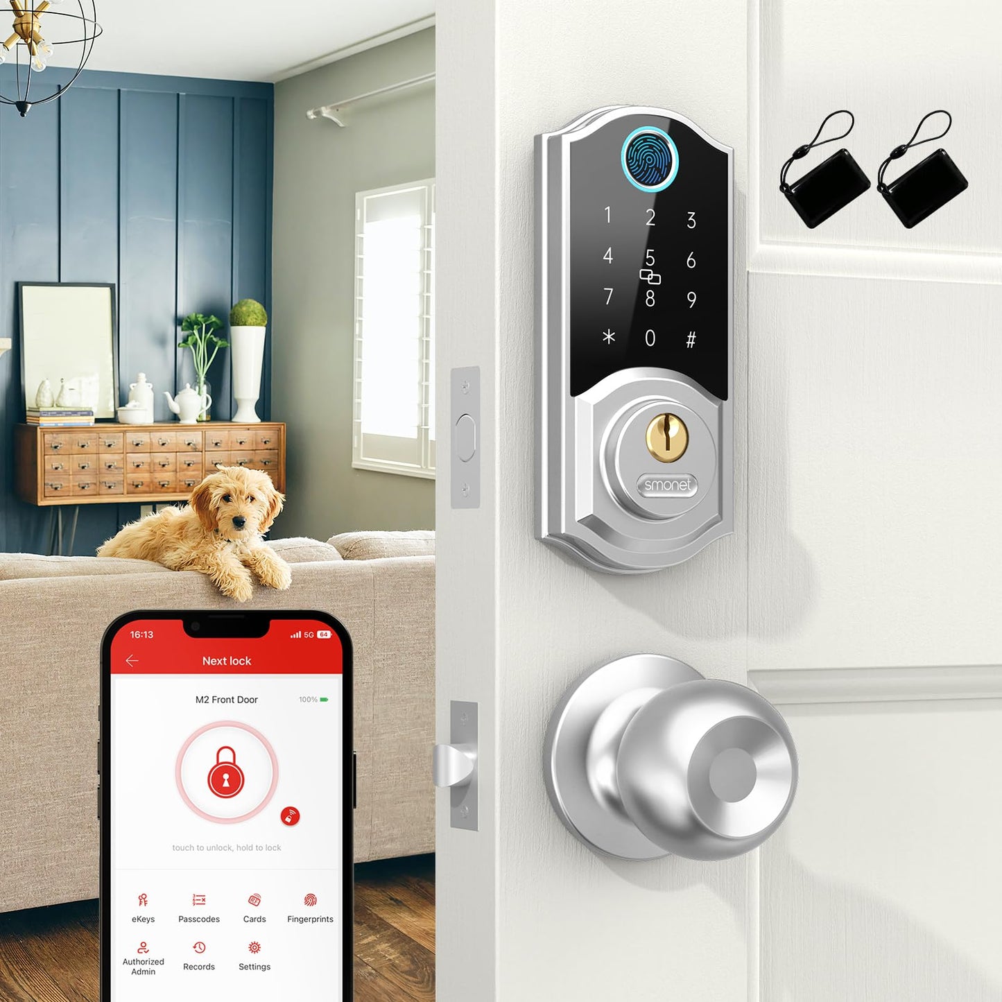 SMONET Keyless Entry Door Lock with Bluetooth