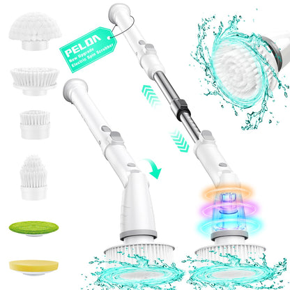 Electric Spin Scrubber with 6 Brush Heads