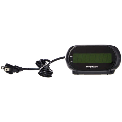 Digital Oval Alarm Clock with LED Display