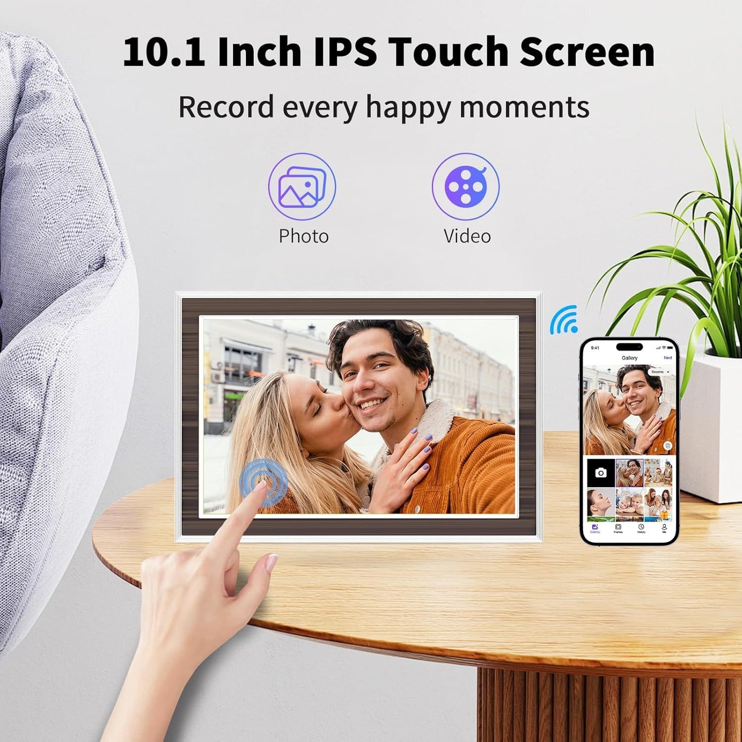 10.1" WiFi Digital Photo Frame with Touch Screen