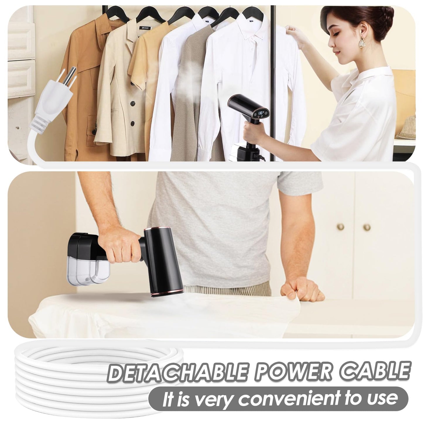 Portable 1500W Garment Steamer for Travel