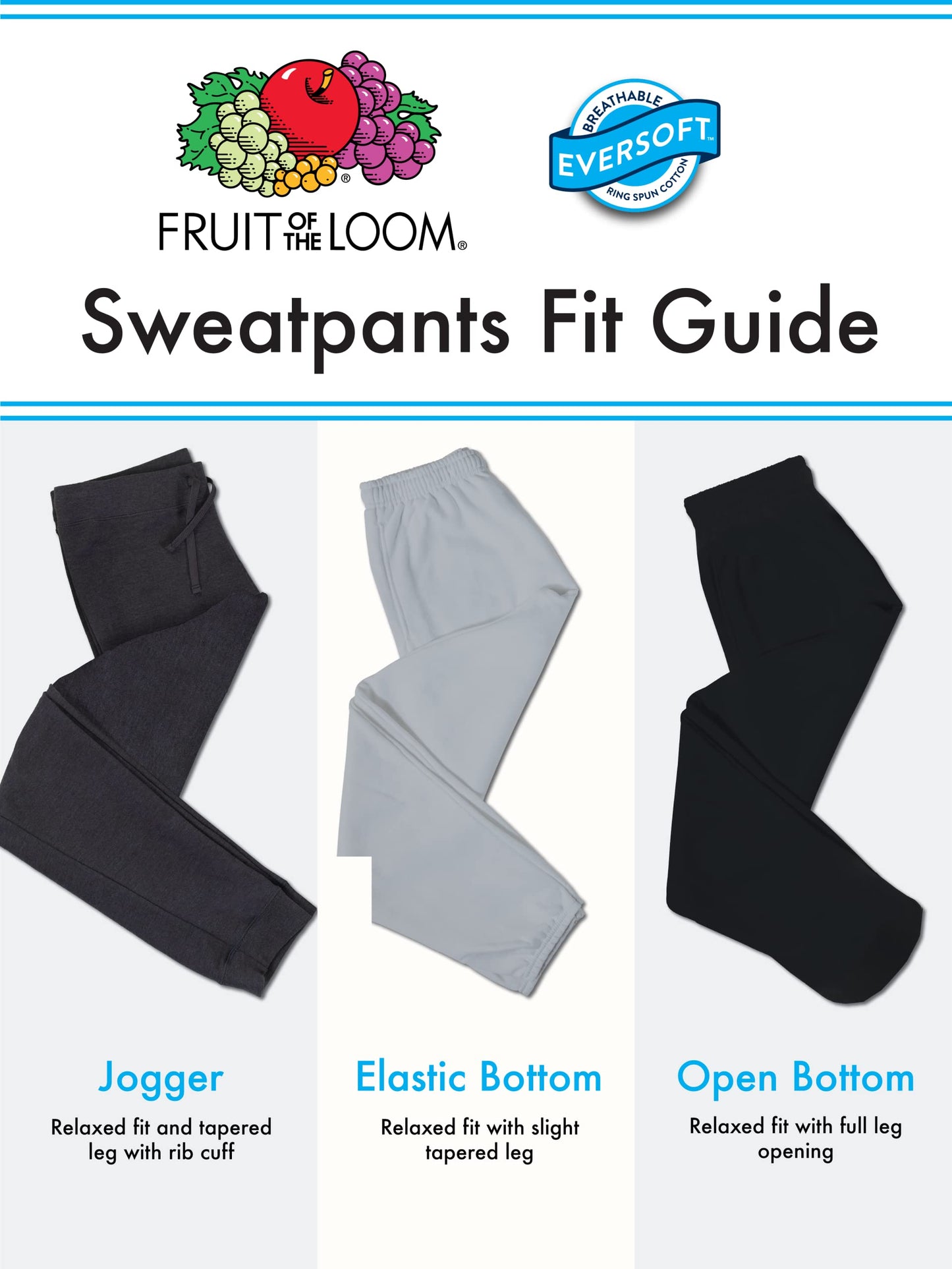 Fruit of the Loom Men's Fleece Joggers