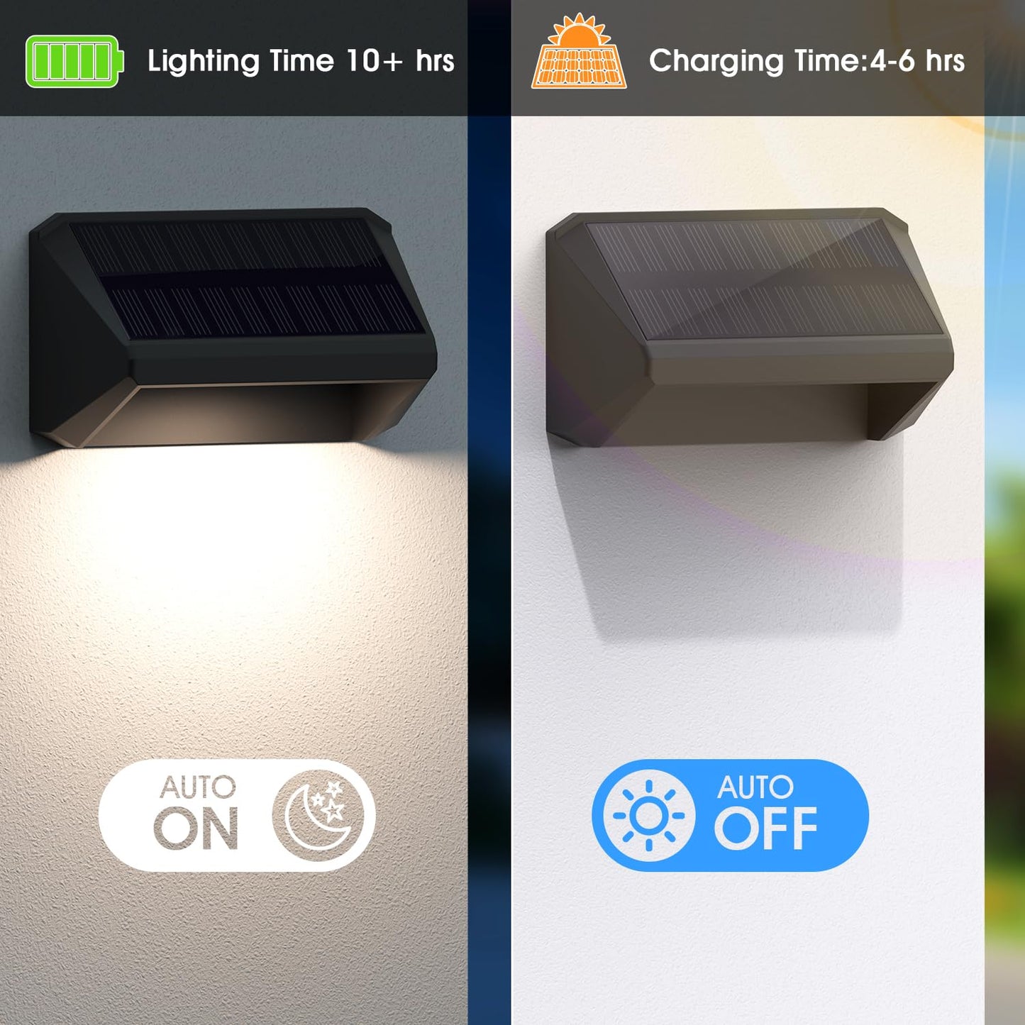8 Pack Solar Fence Lights for Outdoor Use