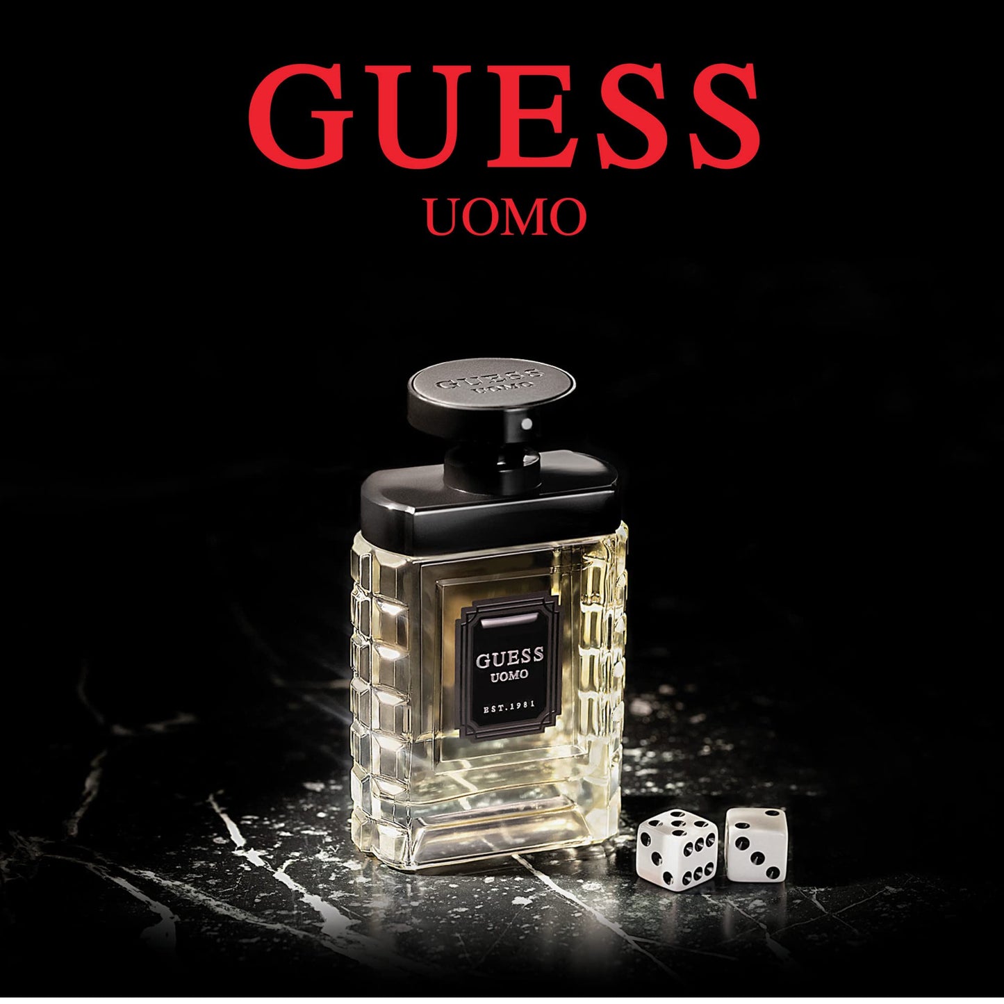 GUESS UOMO Eau de Toilette, 1.0 Fl Oz (Pack of 2)