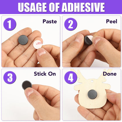 TRYMAG 70 PCS Round Ceramic Adhesive Magnets
